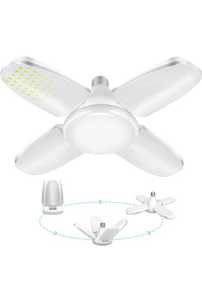 Generic LED Garage Lights, 6000LM 60W E26/E27 Basement Lights - Deformable Ga...