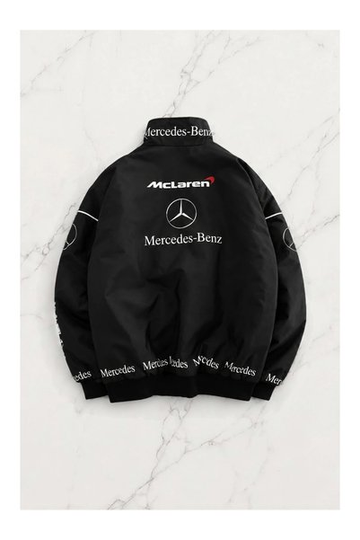 Gofeel McLaren Desenli Bomber Ceket - Siyah