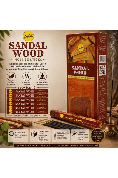 XTRIKE ME Sandal Wood Premium Çubuk Tütsü – 20 Adet