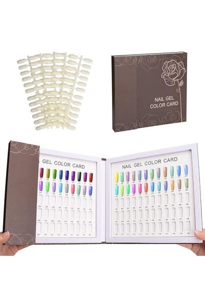 Yelajoy كتاب عرض ألوان الأظافر يحتوي على 120 لونًا مع 120 طرف أظافر اصطناعي، ...
