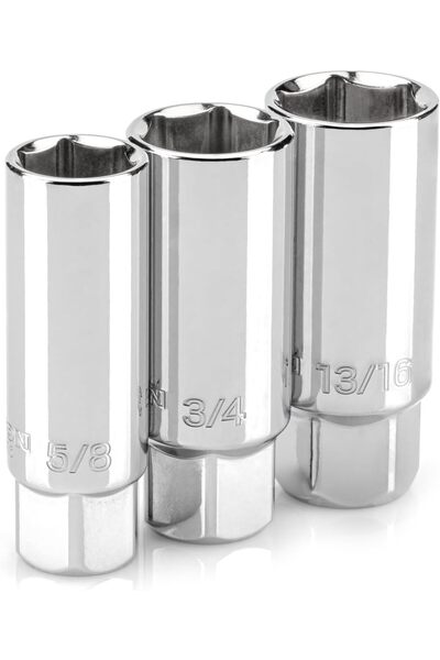 Generic طقم مفاتيح ربط شمعات الإشعال مقاس 3/8 بوصة، 3 قطع (5/8، 3/4، 13/16 بو...