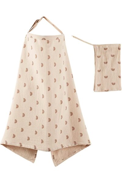 Generic Muslin Nursing Cover for Baby Breastfeeding, 100% Cotton Cover with A...