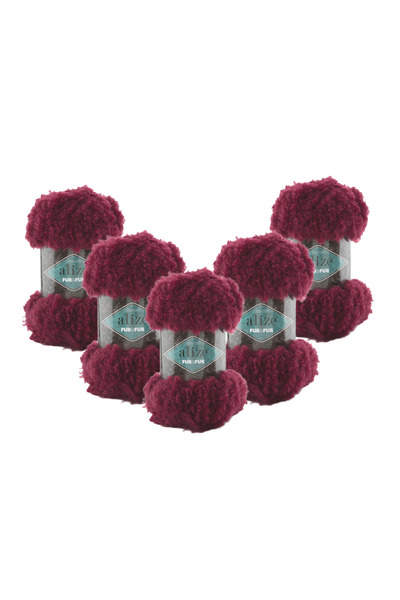 Alize Fur&Fur (107) 5 Τεμάχια 500 Γραμμάρια 250 Μέτρα Νήμα για Πλέξιμο Φαντασίας