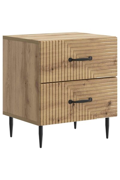 vidaxl Dulap de noapte Stejar Artizanal 43 x 34,5 x 47,5 cm