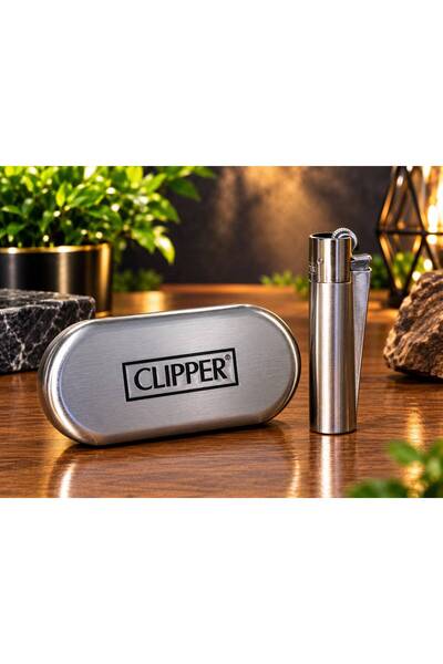 Clipper Kişiye Özel İsimli Full Metal Gümüş Renk Mat Çakmak
