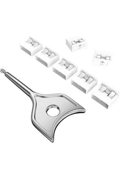 Generic مجموعة من 10 قطع لمنع تسرب البيانات عبر منافذ USB مع مفتاح - أغطية وا...