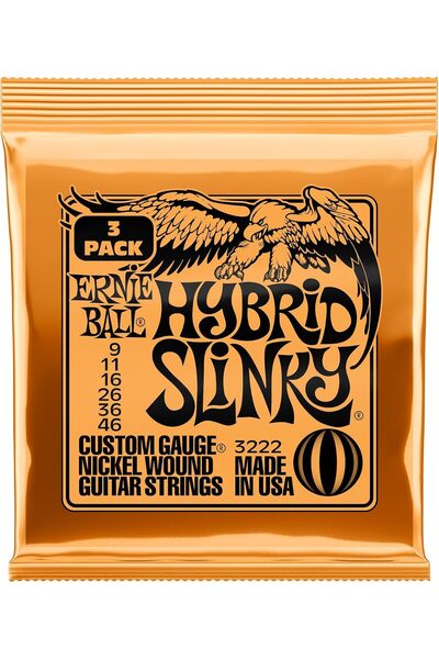 Generic Hybrid Slinky Nickel Wound Electric Guitar Strings 3 Pack - 9-46 Gauge
