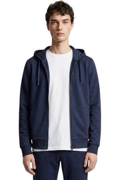 ANTHONY JACKSON Men's Doubleface Hooded Zipper Sweatshirt Axis