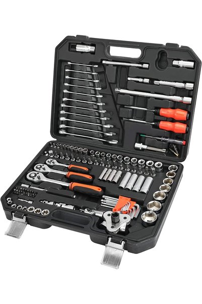 Generic 122-Piece Socket Set 1/4" 3/8" 1/2" Drive Mechanic Tool Kit