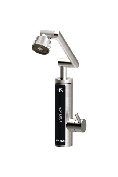 ALBATROS Robinet electric Perflex, 3300 W, Carcasa din inox, Afisaj al temper...