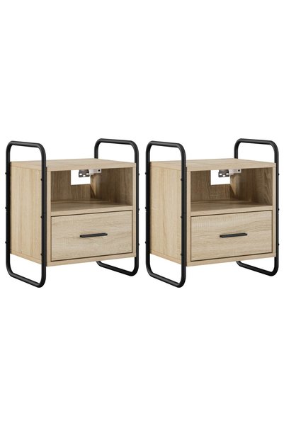 vidaxl Dulap de Noapte Suspendat 2 buc. Stejar Sonoma 40 x 30 x 50 cm