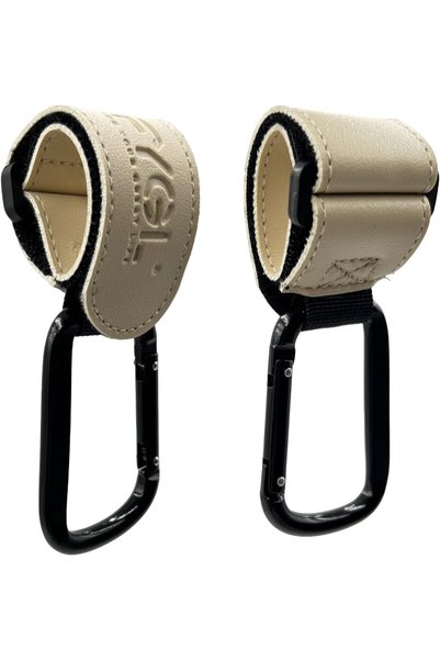 Generic Stroller Hooks - Adjustable Universal Carabiner Clips, Apricot (2 Pack)