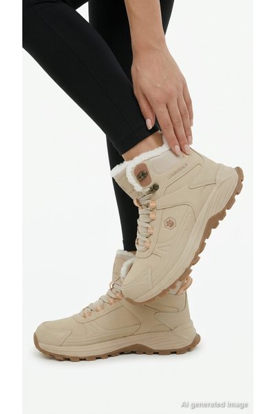 lumberjack CAPRI HI 6PR Kadın Bot Outdoor İçi Peluş Kürklü Bağcıklı Kışlık Günlük Kalın Tırtıklı Taban 6PRMRV