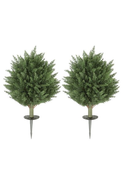 Generic Brand Set de 2 plante artificiale de chiparos, rezistente la UV, cu 3...