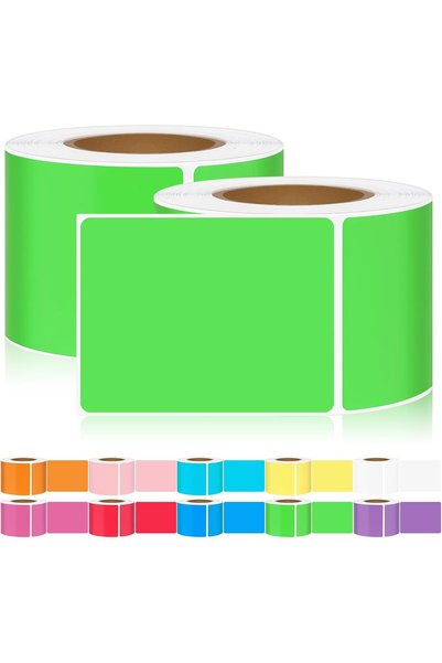 Generic 2 Rolls Rectangle Thermal Labels Self Adhesive Labels Stickers 2" x 2...