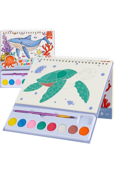 Generic Watercolor Coloring Books for Kids Ages 4-8 - Watercolor Paint Book w...