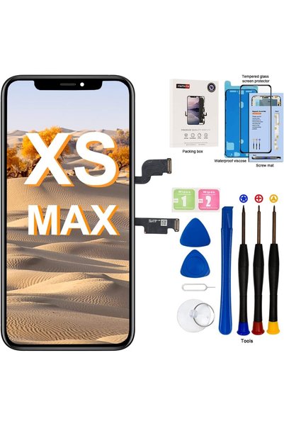 Generic شاشة LCD بديلة لهاتف آيفون Xs MAX مقاس 6.5 بوصة مع لوحة عرض تعمل بالل...