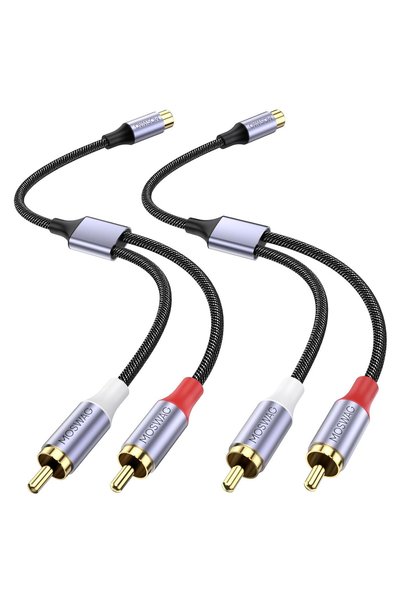 Generic RCA الفاصل 1 أنثى إلى 2 ذكر 2 حزمة ، RCA Y الفاصل RCA محول الفاصل كاب...