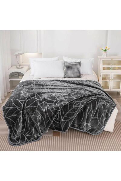 Karo Patura decorativa Liv, grafit, 80x160 cm, 100% acril, greutate 540 g/m²