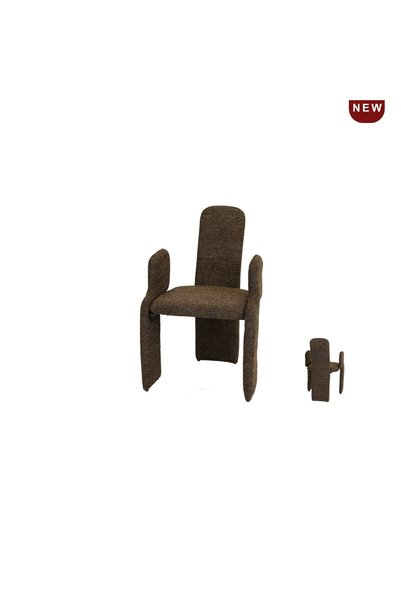 IN HOME STORE كرسي مفرد بتصميم عصري قماش بني