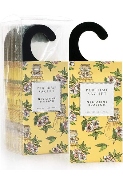 Generic معطر خزانة معلق برائحة زهر المشمش، عبوة واحدة/12 قطعة، معطر أدراج