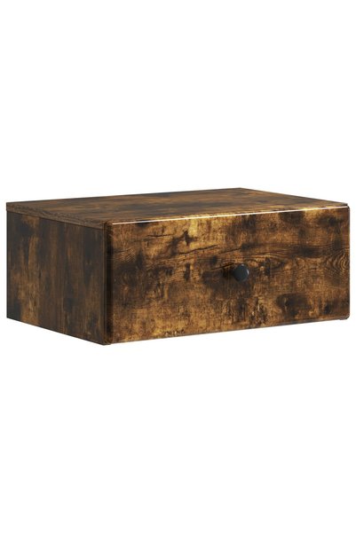 vidaxl Dulap de noapte suspendat Stejar fumuriu 49 x 34,5 x 20 cm