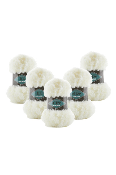 Alize Fur&Fur (62) 5 Τεμάχια 500 Γραμμάρια 250 Μέτρα Νήμα για Πλέξιμο Φαντασίας