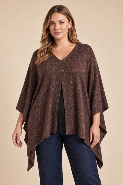 RMG Silvery Mercerized Knitwear Cape Brown (Sizes 38-54)