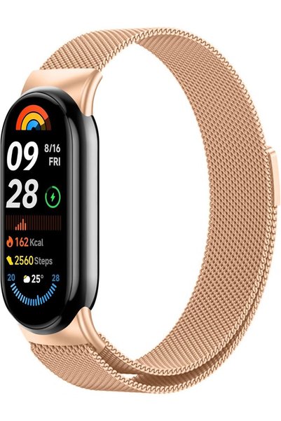 Generic Metal Strap for Xiaomi Mi Band 10/9/8, Adjustable Stainless Steel Rep...