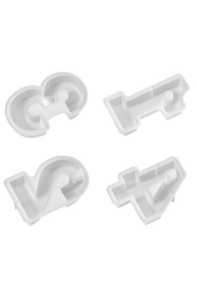 Noonedibs buc DIY numere (1-4) suport de lumânare silicon mucegai lumânare su...