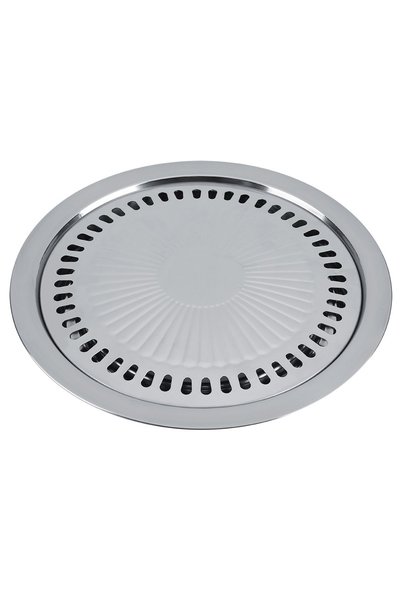 Noonedibs Tavă rotundă antiaderentă pentru BBQ, fără fum, pentru aragaz
