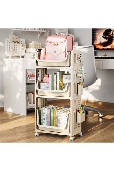 Noon East 3 Layers Utility Rolling Cart Storage Organizer with Wheels