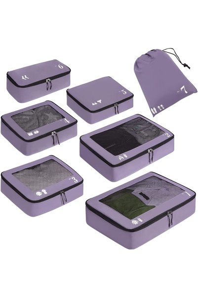 Generic 7 Pcs Set Travel Luggage Organiser, Packing Cubes Suitcase Packing Ba...