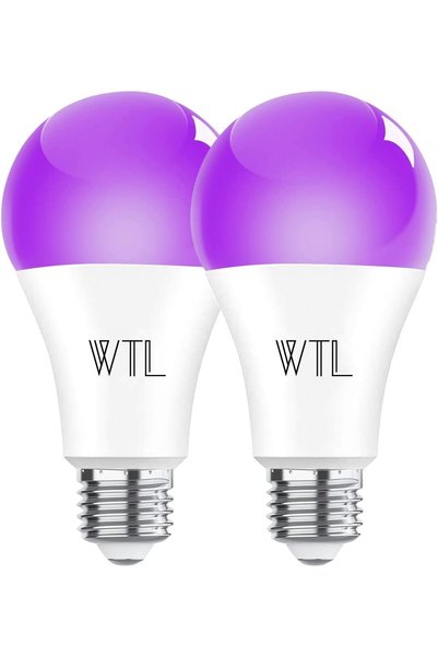 Generic UV Light Bulbs, A60 9W E27 Black Light Bulb 380-400nm Wavelength 2 Pack