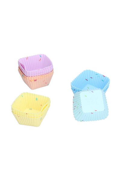 Noonedibs 20 buc silicon Cupcake Mold Non Stick reutilizabile copt matrite pe...
