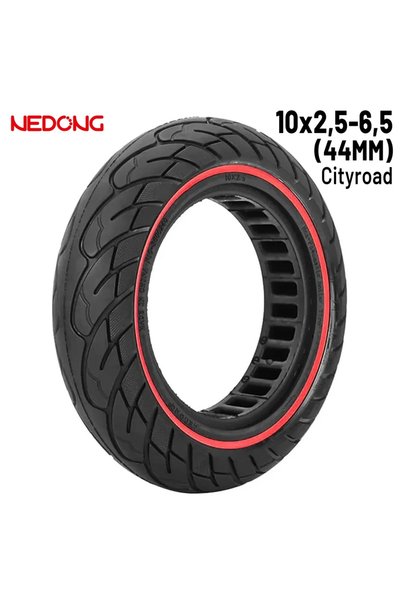 Nedong Συμπαγές Ελαστικό 10×2.5-6.5 Κόκκινο (44MM) [Nedong]