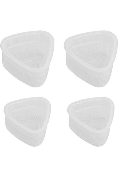 Noonedibs Set 4 Forme Triunghiulare Transparente pentru Sushi Onigiri, Matriț...