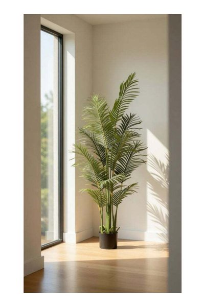 Noon East Palm 180cm (5.91ft) Tall Artificial Tree with Pot | Floor Plant wit...