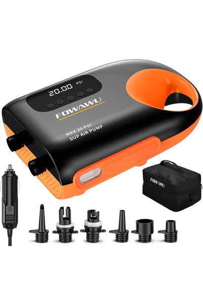 Generic مضخة SUP، مضخة لوح التجديف بقوة 20 PSI، نفخ وتفريغ ذكي ثنائي المراحل،...