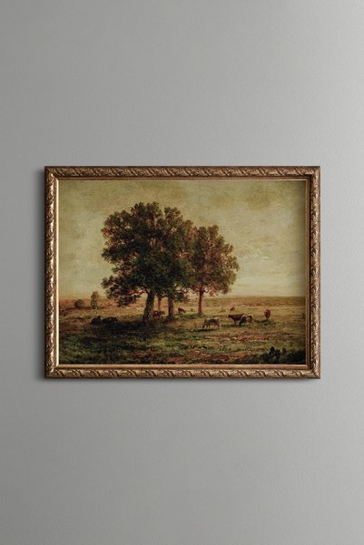 epiqart الركاب تحت الشجرة العظيمة - لوحة بنمط عتيق - نموذج رفيع