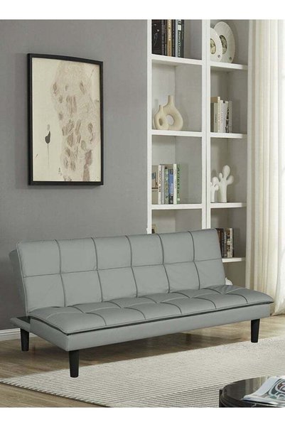 Noon East Modern Convertible Sofa Bed in PU Leather, Convertible Recliner for...