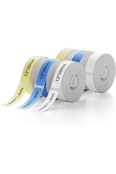 NiiMbot 6 Rolls Labels Maker Tape for D11/D110/D101, 0.47'' x 1.57'' -160 Tap...