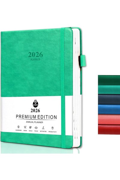 Generic 2026 Weekly Monthly and Daily Planner, A5 Notebooks, with Elastic Clo...