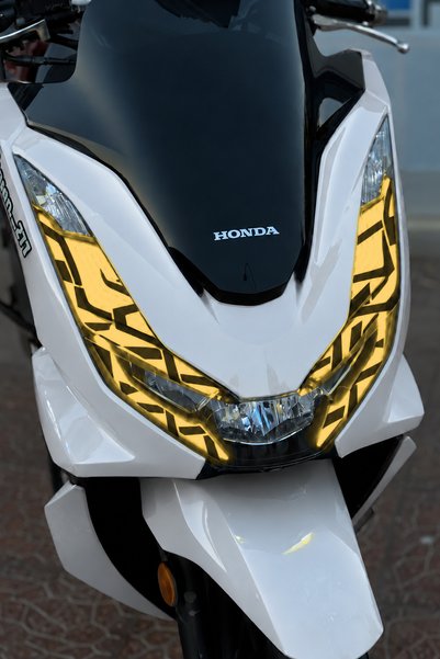 Banxtre Honda Pcx Wide Fit Tribal Tattoo Pattern Headlight Film Headlight Des...