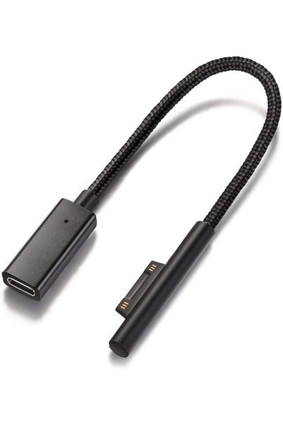 Generic محول كابل شحن USB-C مضفر السطح، يتطلب شاحن USB-C بقوة 45 واط و15 فولت...