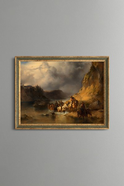 epiqart كارفان ومرور مائي في وادي كايلاك - طاولة مزخرفة بنمط عتيق - موديل رفيع