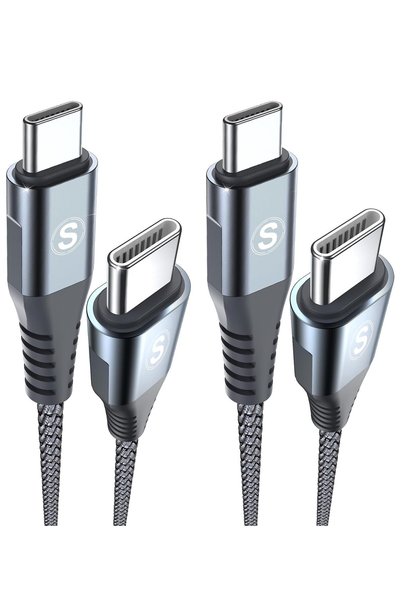 GENERAL كابل USB C إلى USB C [عبوة من قطعتين، 0.5 متر]، شحن فائق السرعة 60 وا...
