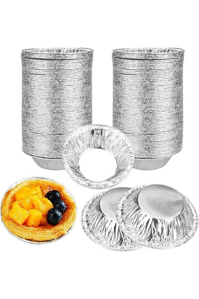 Noonedibs Set 250 Tăvițe Individuale din Folie de Aluminiu pentru Tarte, Mini...