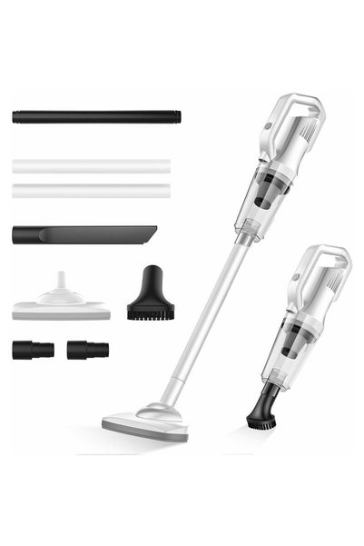 Noonedibs Aspirator cu perie fără sac, 12000Pa, cu lumină frontală LED, bater...
