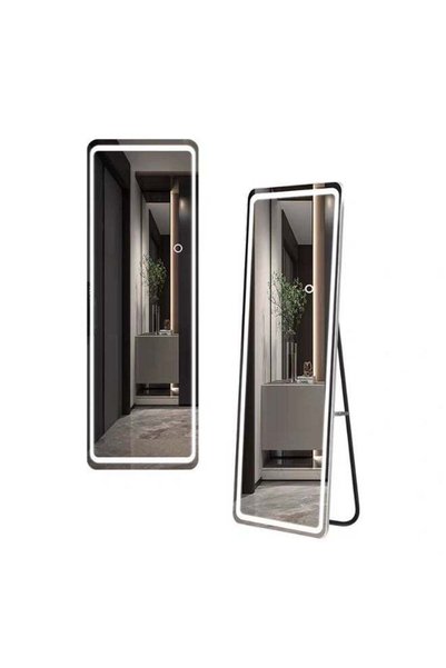 Noon East Full Length 160 L x 50 W CM LED Light Arched Shape Mirror With Stan...